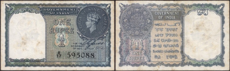 British INDIA Notes
K.G.VI
1 Rupee
British India, 1944, King George VI, 1 Rup...