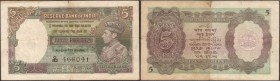 Five Rupees Note of King George VI Signed by C D Deshmukh of 1944.