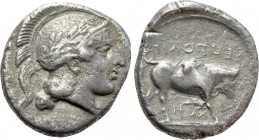 CAMPANIA. Neapolis. Nomos (Circa 420-400  BC).