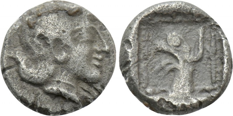 TROAS. Assos. Hemiobol (Circa 4th century BC). 

Obv: Female head right.
Rev:...
