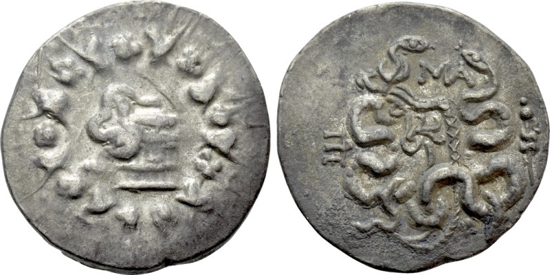 MYSIA. Pergamon. Cistophor (Circa 133-67 BC). 

Obv: Cista mystica with serpen...