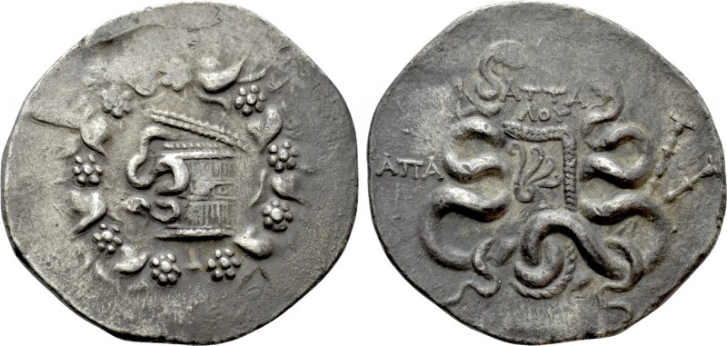 PHRYGIA. Apameia. Cistophor (Circa 88-67 BC). Attalos, magistrate. 

Obv: Cist...