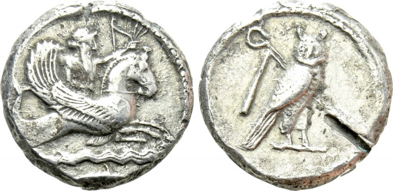 PHOENICIA. Tyre. Uncertain king (Circa 425-394 BC). Shekel.

Obv: Deity, holdi...