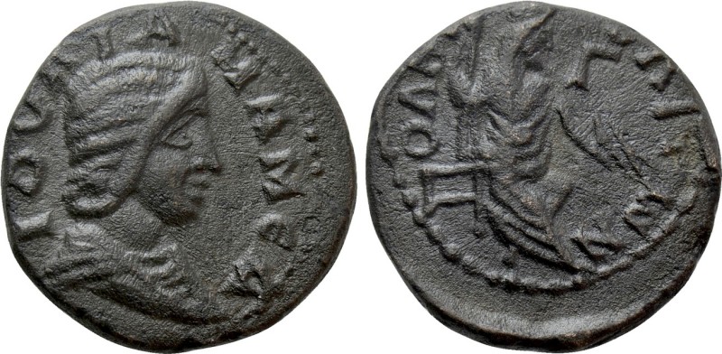 SKYTHIA. Olbia. Julia Mamaea (Augusta, 222-235). Ae Tetrassarion. 

Obv: IOYΛI...