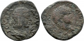 SELEUCIS & PIERIA. Emesa. Caracalla, with  Julia Domna (198-217). Ae. DATED SE 528 (AD 216/7).
