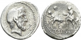 L. TITURIUS L. F. SABINUS. Denarius (89 BC). Rome.