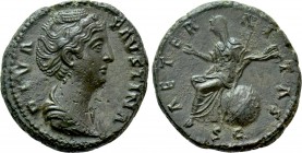 DIVA FAUSTINA I (Died 140/1). As. Rome. Struck under Antoninus Pius.