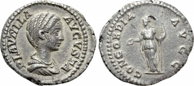 PLAUTILLA (Augusta, 202-205). Denarius. Rome. 

Obv: PLAVTILLA AVGVSTA. 
Drap...