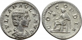 JULIA PAULA (Augusta, 219-220). Denarius. Antioch.