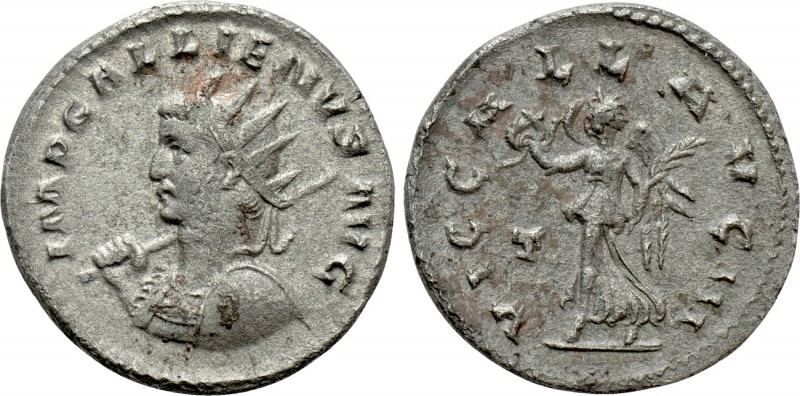 GALLIENUS (253-268). Antoninianus. Rome.

Obv: IMP GALLIENVS AVG.
Radiate and...