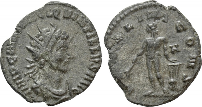QUINTILLUS (270). Antoninian. Rome. 

Obv: IMP C M AVR CL QVINTILLVS AVG. 
Ra...
