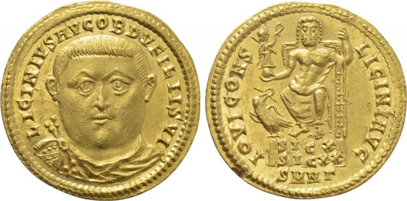 LICINIUS I (308-324). GOLD Aureus. Nicomedia.

Obv: LICINIVS AVG OB D V FILII ...