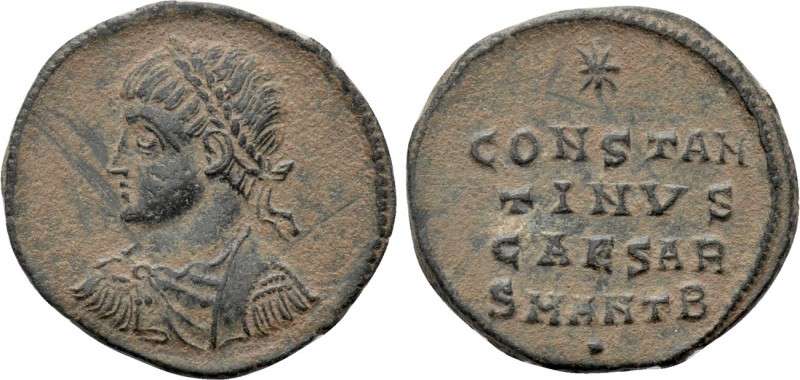 CONSTANTINE II (Caesar, 316-337). Follis. Antioch. 

Obv: Laureate, draped and...