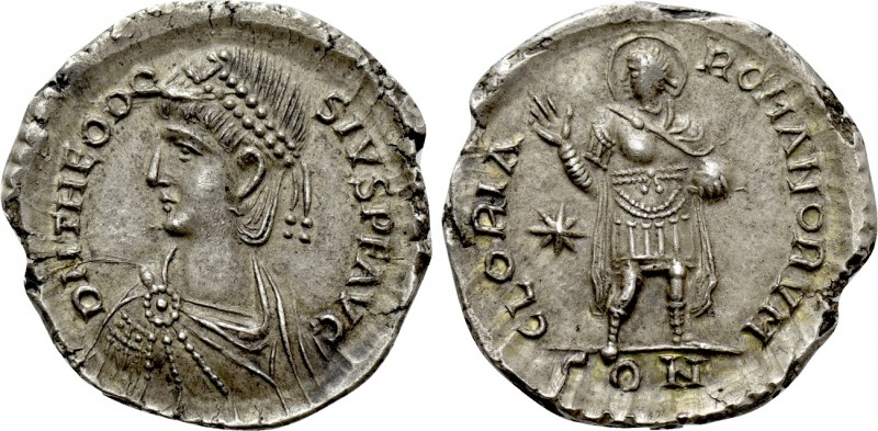 THEODOSIUS II (402-450). Light Miliaresion. Constantinople.

Obv: DN THEODOSIV...