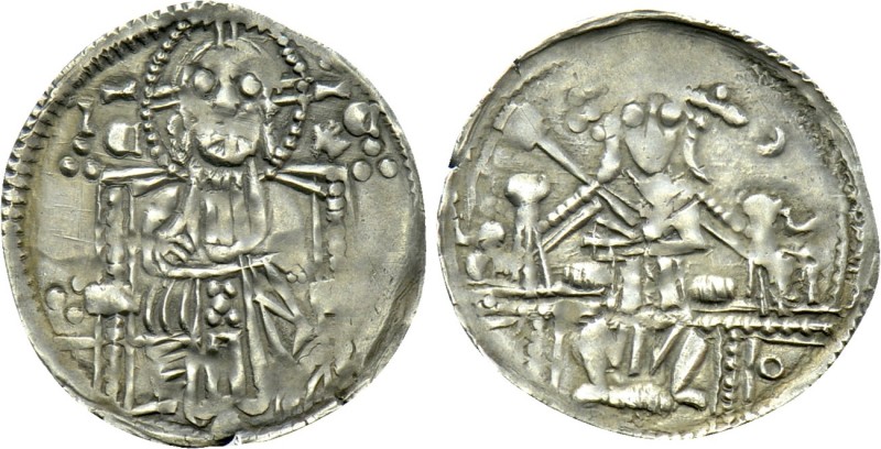 SERBIA. Stefan Uroš IV Dušan (1331-1355). Poludinar. 

Obv: IC - XC. 
Christ ...