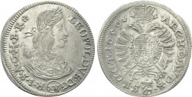 AUSTRIA. Leopold I (1658-1705). 15 Kreuzer (1659). Vienna.