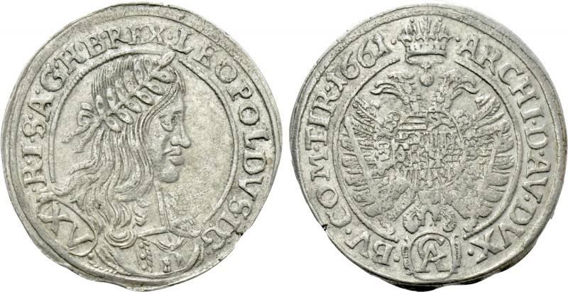 AUSTRIA. Leopold I (1658-1705). 15 Kreuzer (1661). Vienna. 

Obv: LEOPOLDVS D ...