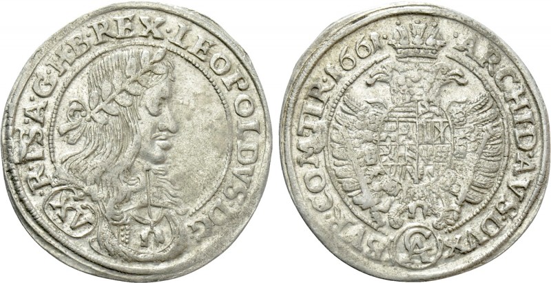 AUSTRIA. Leopold I (1658-1705). 15 Kreuzer (1661). Vienna. 

Obv: LEOPOLDVS D ...