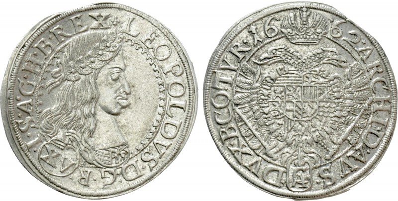 AUSTRIA. Leopold I (1658-1705). 15 Kreuzer (1662). Vienna. 

Obv: LEOPOLDVS D ...