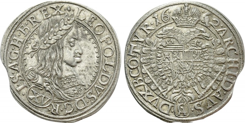 AUSTRIA. Leopold I (1658-1705). 15 Kreuzer (1662). Vienna. 

Obv: LEOPOLDVS D ...