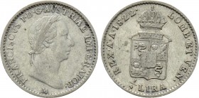 AUSTRIAN EMPIRE. Franz I (1804-1835). 1/4 Lira (1822 M). Mailand.