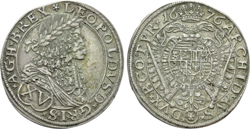 HOLY ROMAN EMPIRE. Leopold I (1657-1705). 15 Kreuzer (1676). Vienna. 

Obv: LE...
