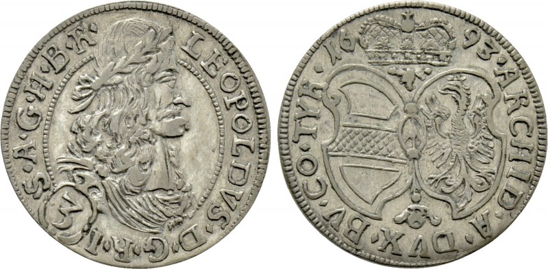 HOLY ROMAN EMPIRE. Leopold I (1657-1705). 3 Kreuzer (1693). Hall. 

Obv: LEOPO...