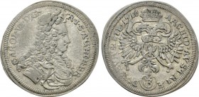 HOLY ROMAN EMPIRE. Karl VI (1711-1740). 3 Kreuzer (1716). Silesia.