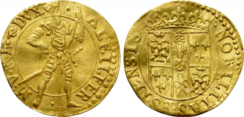 ITALY. Ferrara. Alfonso II d'Este (1559-1597). GOLD Ducat. 

Obv: ALF II FER M...