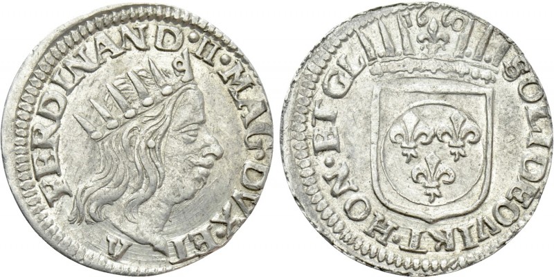 ITALY. Livorno. Ferdinando II de' Medici (1621-1670). Luigino (1660). 

Obv: F...
