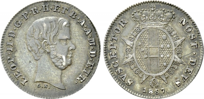 ITALY. Tuscany. Leopold II. Second reign (1849-1859). 1/2 Paolo (1857). 

Obv:...