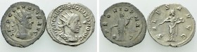2 Roman Antoniniani; Volusian and Claudius II.