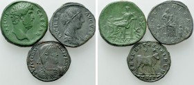 3 Roman Coins; All tooled.