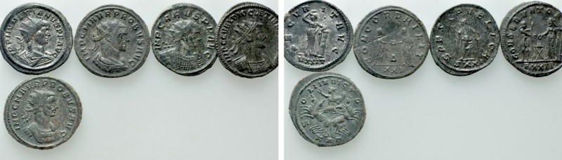 5 Roman Coins; All tooled.

Obv: .
Rev: .

.

Condition: See picture.

...