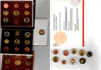 5 Coin Sets of the Vatican State (Including one 1/10 Ounce Gold Medal.