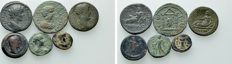 6 Roman Provincial Coins. 

Obv: .
Rev: .

. 

Condition: See picture.
...