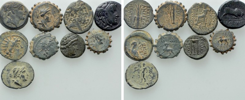 9 Coins of the Seleucid Kingdom.

Obv: .
Rev: .

.

Condition: See pictur...