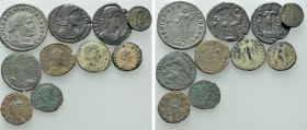 10 Roman Coins; Helena, Eudoxia etc.