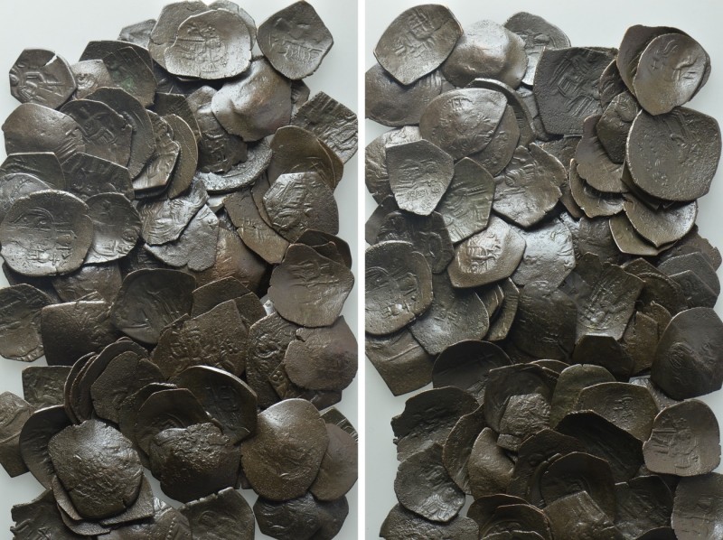 Circa 100 Coins of Late Byzantine Empire. 

Obv: .
Rev: .

. 

Condition:...