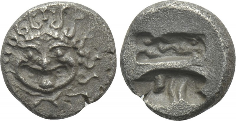 IONIA. Ephesos. 1/12 Stater (Mid 6th Century BC).

Obv: Gorgoneion; bee in hai...