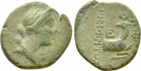IONIA. Ephesos. Ae (Circa 258-202 BC). Menokritos, magistrate.