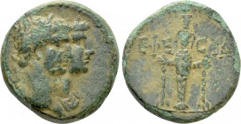 IONIA. Ephesos. Claudius with Agrippina II (41-54). Ae.