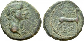 IONIA. Ephesos. Claudius with Agrippina II (41-54). Ae. Kousinios, magistrate for the fourth time.