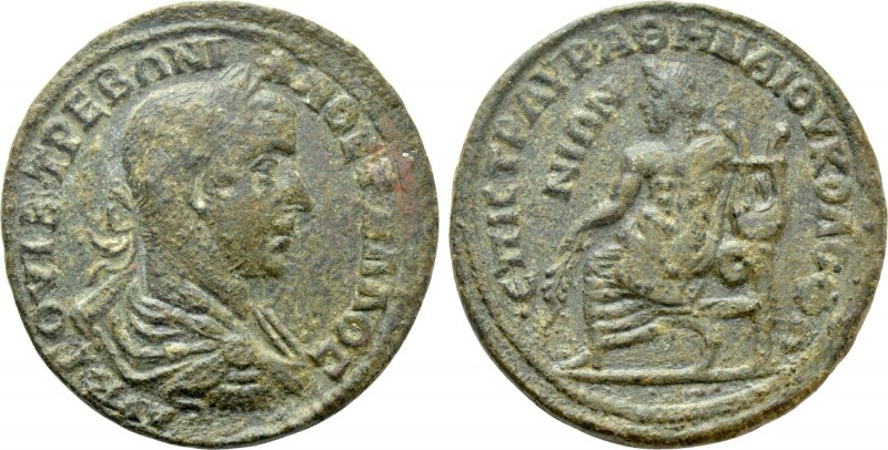 IONIA. Kolophon. Trebonianus Gallus (251-253). Ae. Aurelius Athenaios, strategos...