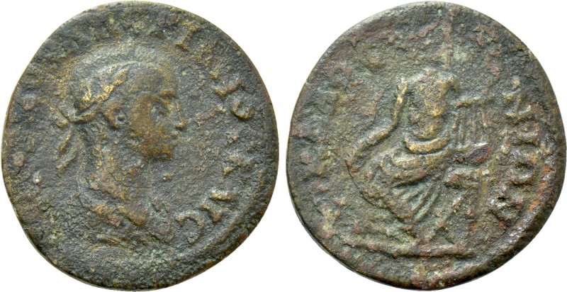 IONIA. Kolophon. Valerian II (Caesar, 256-258). Ae. 

Obv: KOPN OVAΛEPIANOC KA...