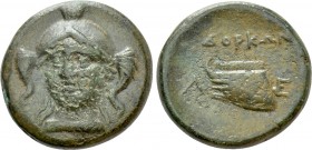 IONIA. Lebedos. Ae (Circa 2nd century BC). Dorkon, magistrate.