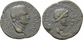 IONIA. Lebedos. Vespasian (69-79). Ae. Aigaianos, magistrate.