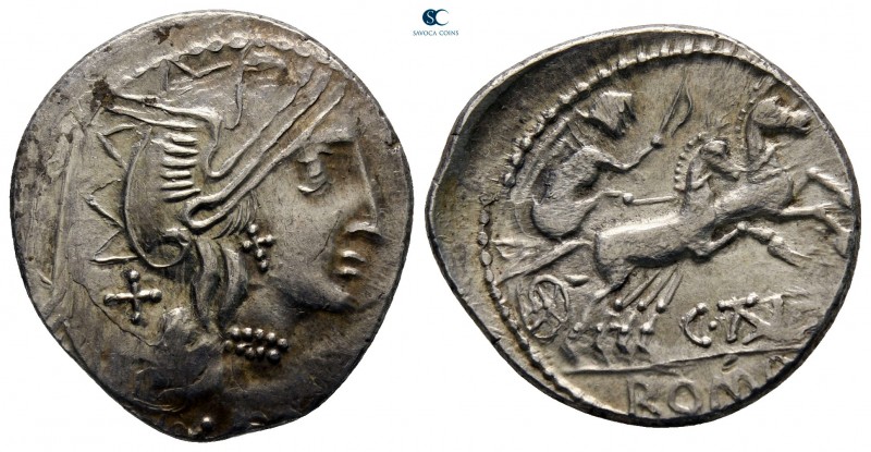 Eastern Europe. Imitating C. Iuventius Thalna circa 150 BC. 
Denarius AR

21 ...