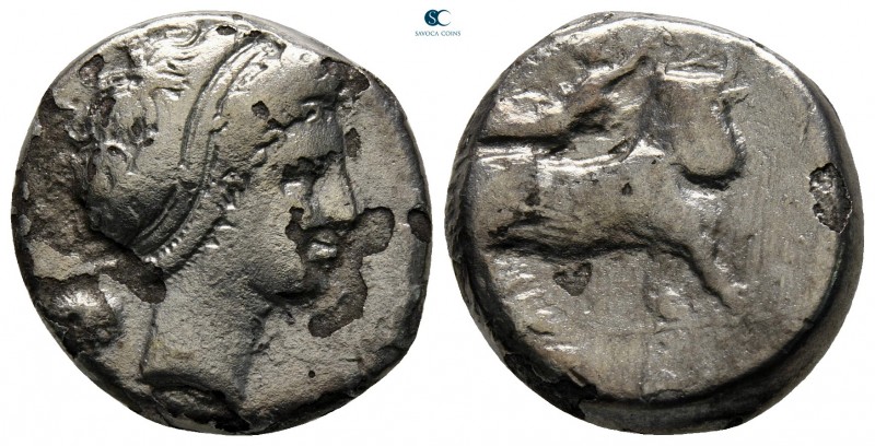 Campania. Neapolis 275-250 BC. 
Fourrée Didrachm

20 mm., 6,43 g.



near...