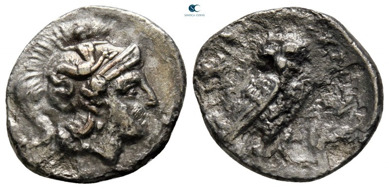 Calabria. Tarentum 280-272 BC. 
Drachm AR

17 mm., 2,49 g.



nearly very...